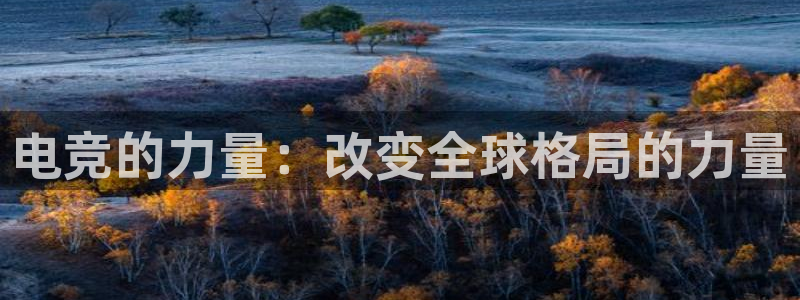 ob电竞官网入口：电竞的力量：改变全球格局的力量